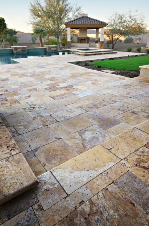 Gold Travertine Pavers Tri State Materials